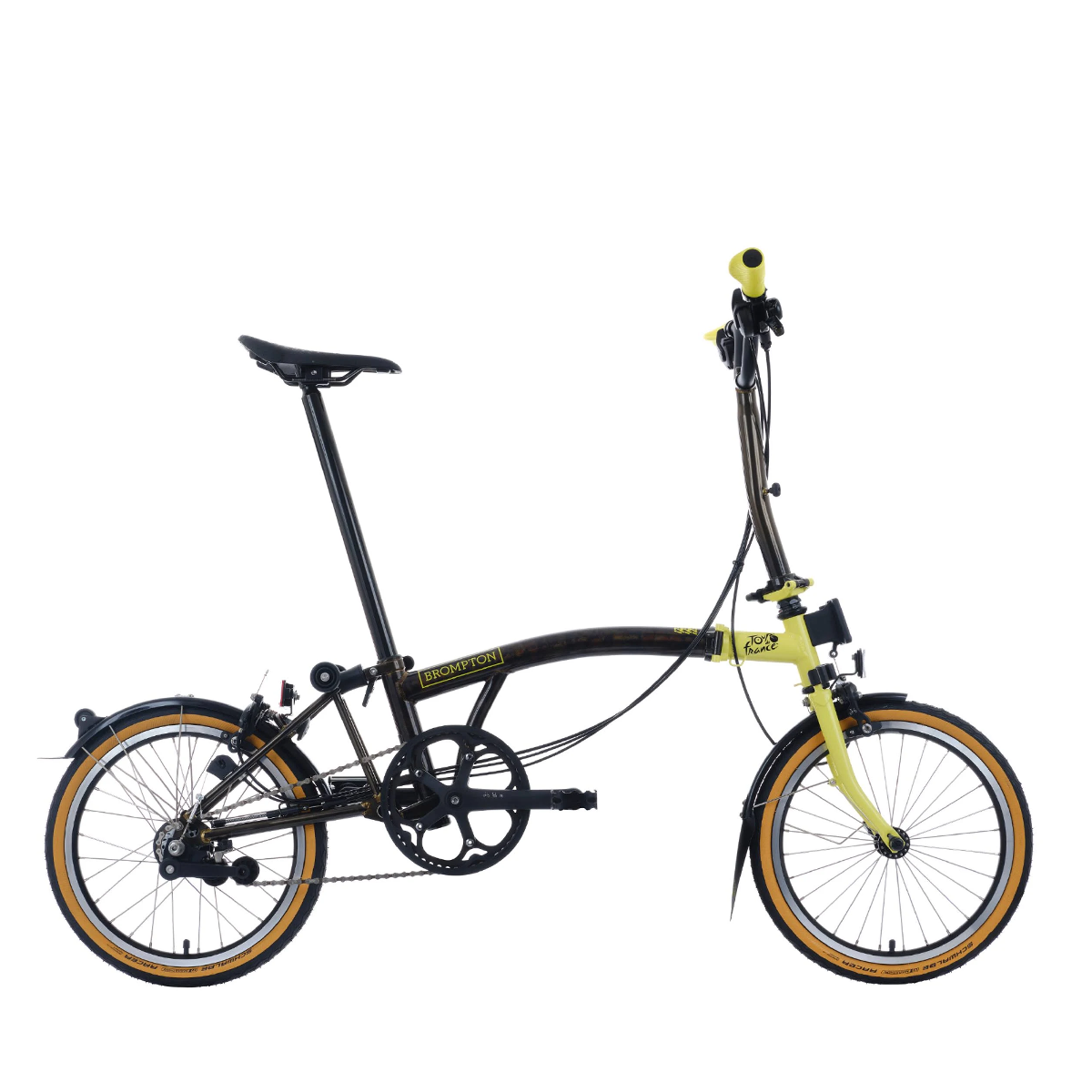 Brompton x Tour de France C Line Explore – Black Lacquer PRINT/Gloss Black Lacquer